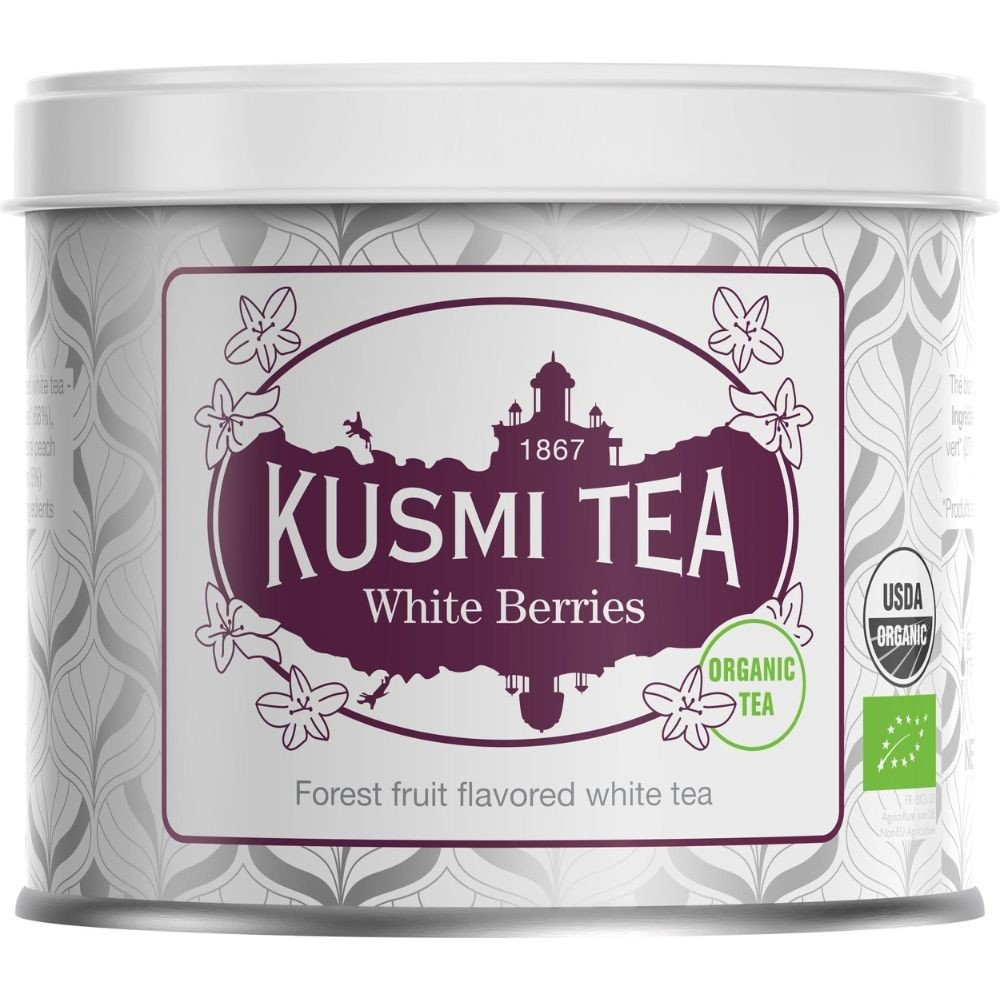 Bílý čaj WHITE BERRIES, 90 g plechovka, Kusmi Tea