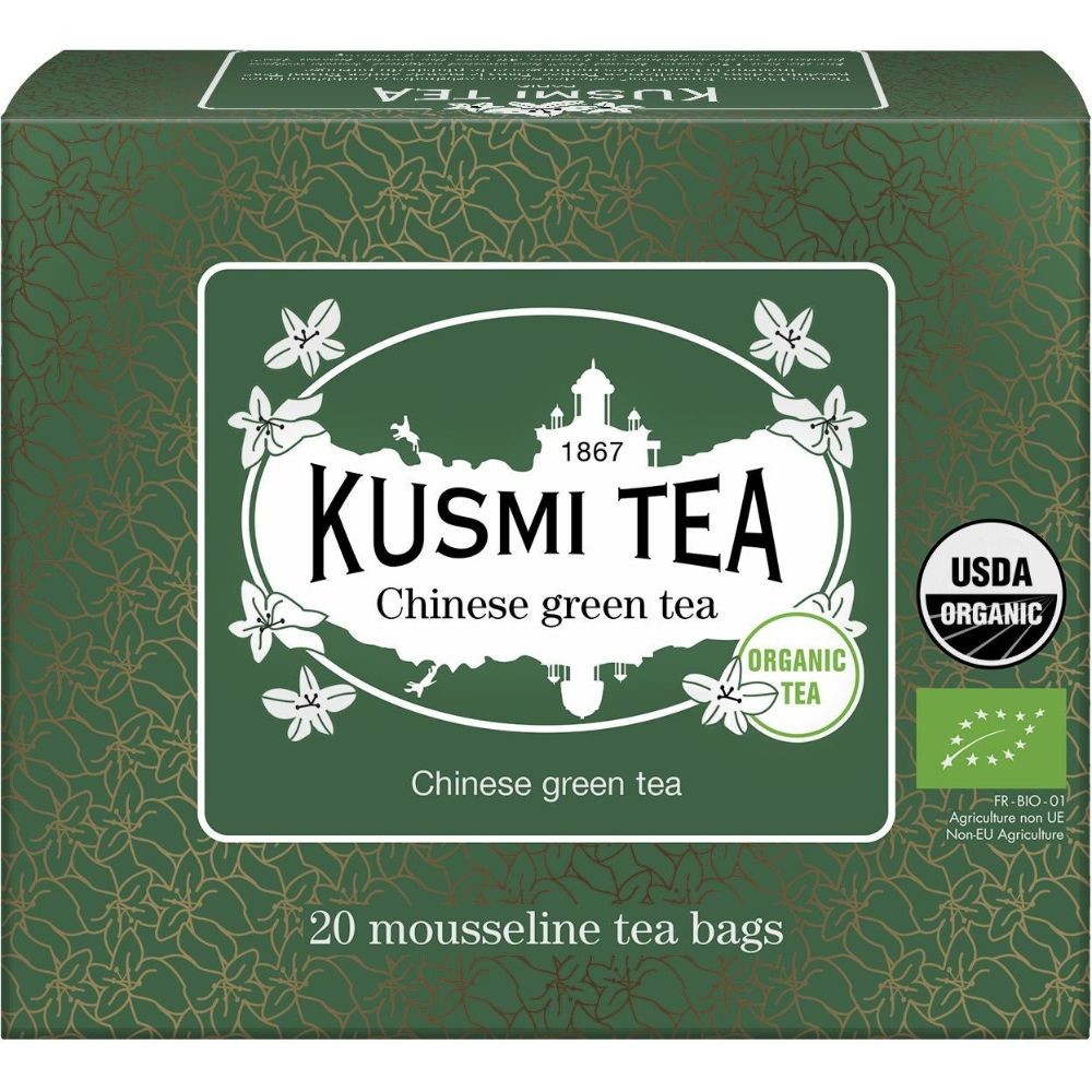 Zelený čaj CHINESE GREEN TEA, 20 mušelínových sáčků, Kusmi Tea