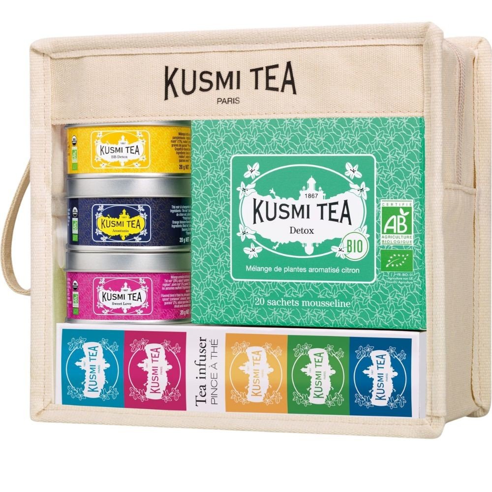 Sada čajů KUSMI TRAVEL, s infuzérem, Kusmi Tea