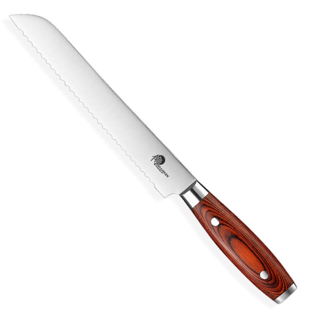 Nůž na pečivo GERMAN PAKKA WOOD 20 cm, hnědá, Dellinger