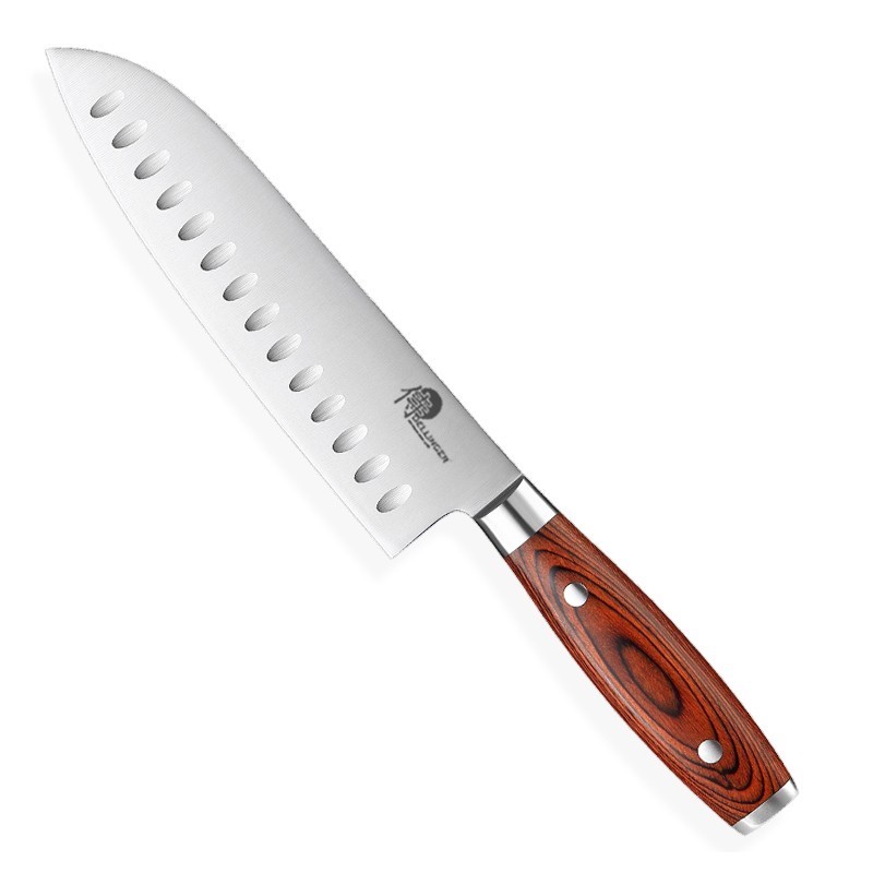 Santoku nůž GERMAN PAKKA WOOD 18 cm, hnědá, Dellinger