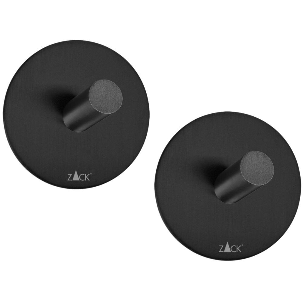 Háček na ručník DUPLO 4,5 cm, sada 2 ks, černá, nerezová ocel, Zack