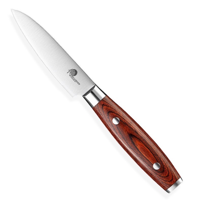 Ořezávací nůž GERMAN PAKKA WOOD 9 cm, hnědá, Dellinger