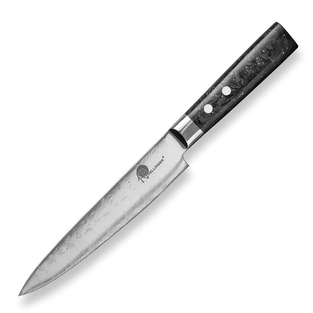 Plátkovací nůž CARBON FRAGMENT 17 cm, černá, Dellinger