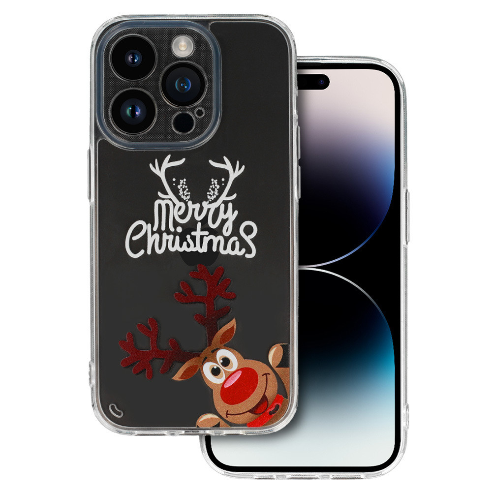 Vánoční pouzdro TEL PROTECT pro Iphone 13 Pro Max Design 1 Clear