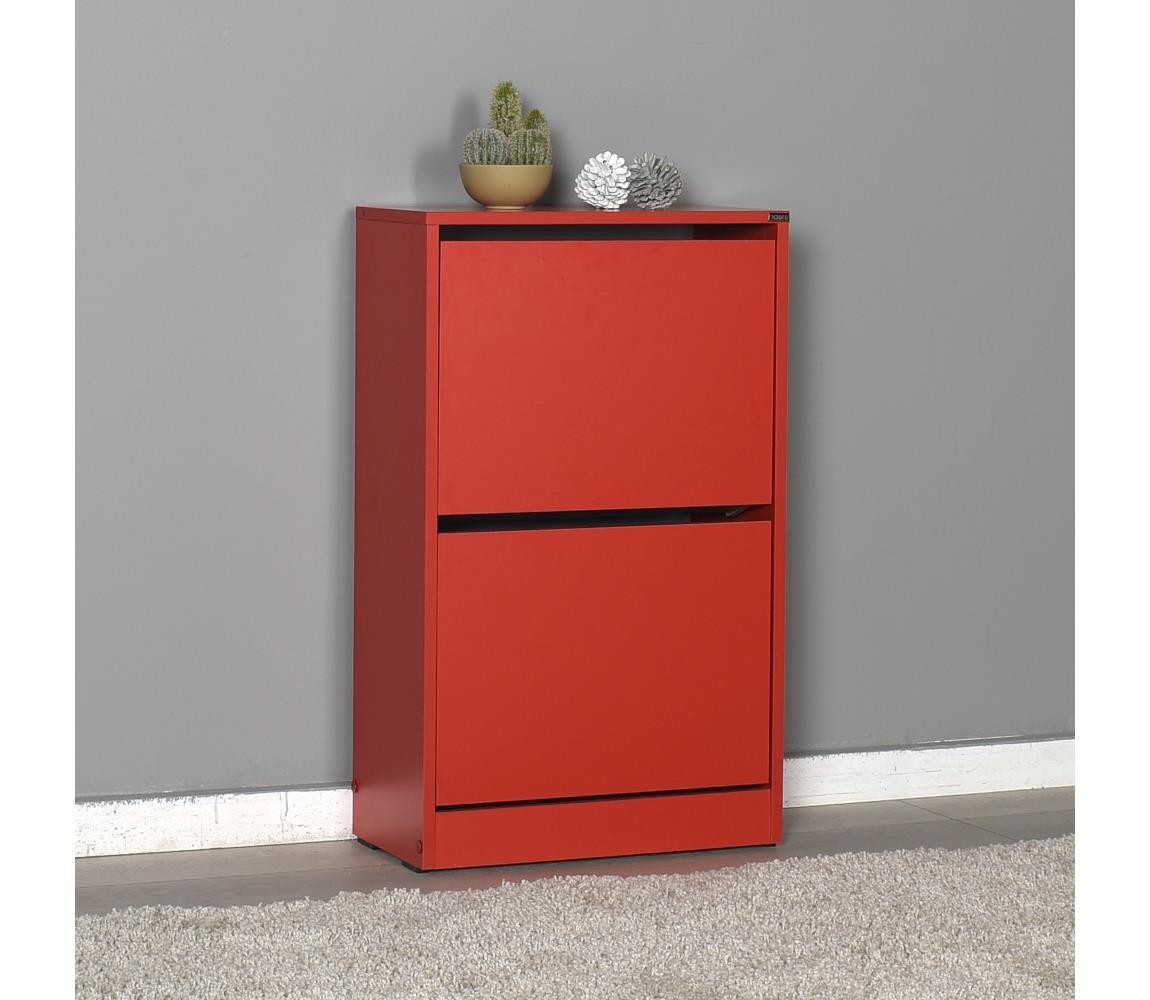 Adore Furniture Botník 84x51 cm červená