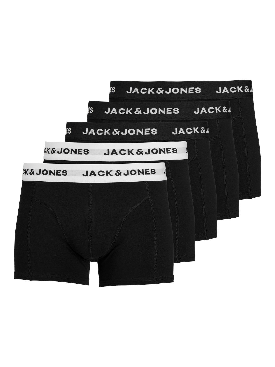 5PACK pánské boxerky Jack and Jones černé (12254366) XXL