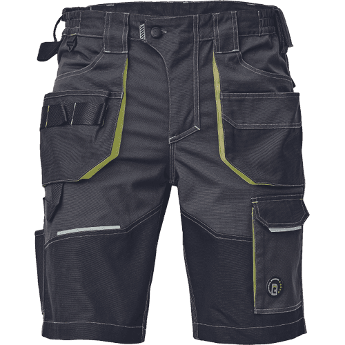 CERVA SHELDON šortky antracit/žlutá 42