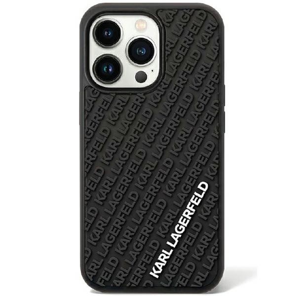 Originální pouzdro KARL LAGERFELD 3D Rubber Multi Logo KLHCN613DMKRLK pro Iphone 11/ Xr Black