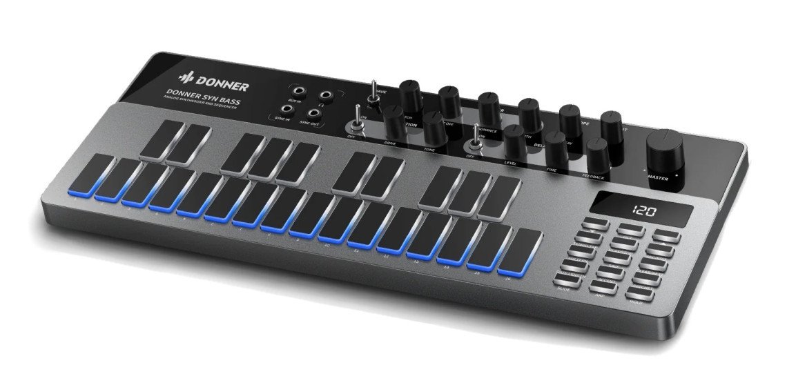 Donner B1 Analog Bass Synthesizer 愦灭;amp; Sequencer