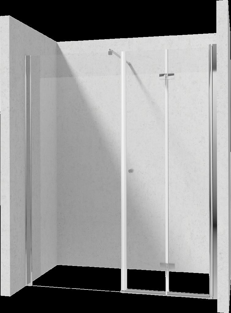 DEANTE/S Sprchové dveře skládací 80, pevná stěna 40 KTSX042P+KTS_084P+KTS_011X KERRIA/0061