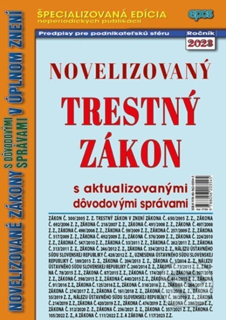 Novelizovaný trestný zákon - Epos