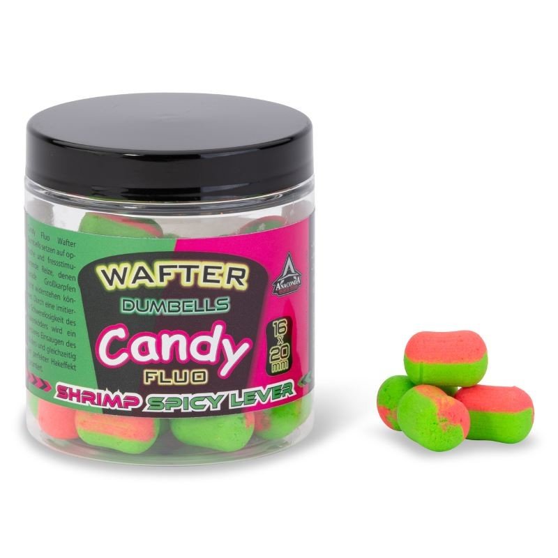 Anaconda wafter dumbells Candy fluo spicy lever-shrimp 16x20mm 90g-2204705
