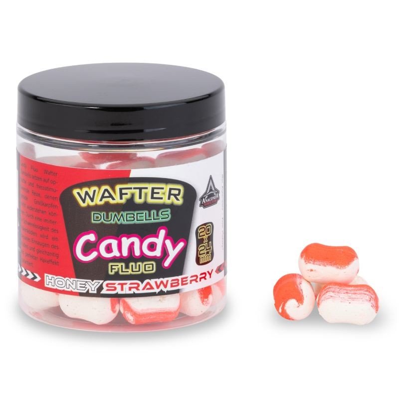 Anaconda wafter dumbells Candy fluo strawberry-honey 16x20mm 90g-2204704