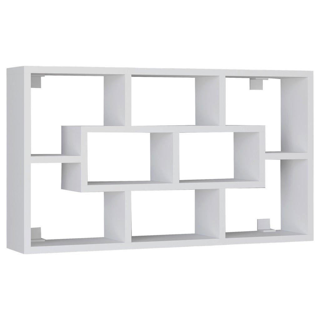 MID.YOU NÁSTĚNNÝ REGÁL, bílá, 85/48/16 cm