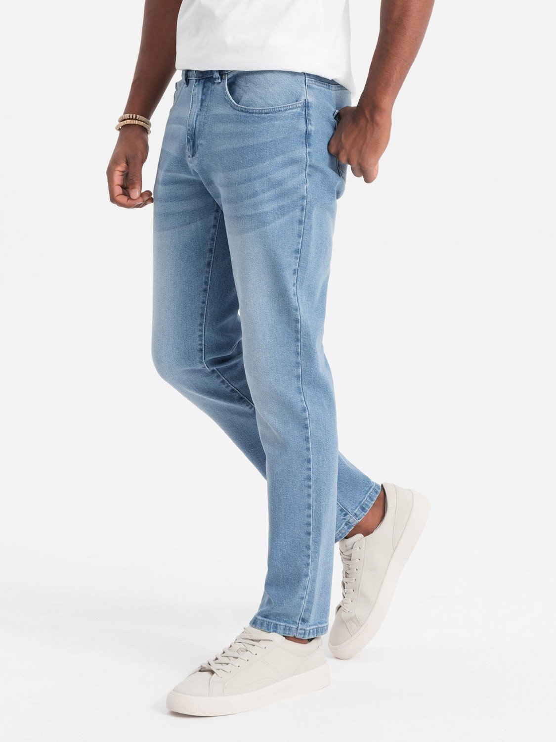 Ombre Men's denim pants SLIM FIT - light blue