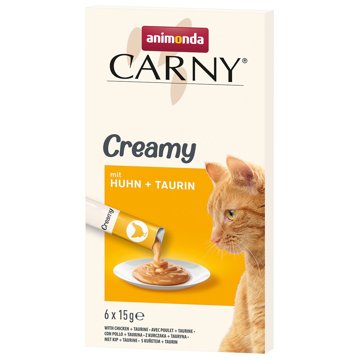 Animonda Carny Adult Creamy - výhodné balení: 24 x 15 g s kuřecím a taurinem
