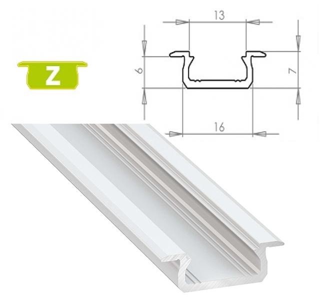 LEDLabs Hliníkový profil LUMINES Z zápustný 3m pro LED pásky, bílá