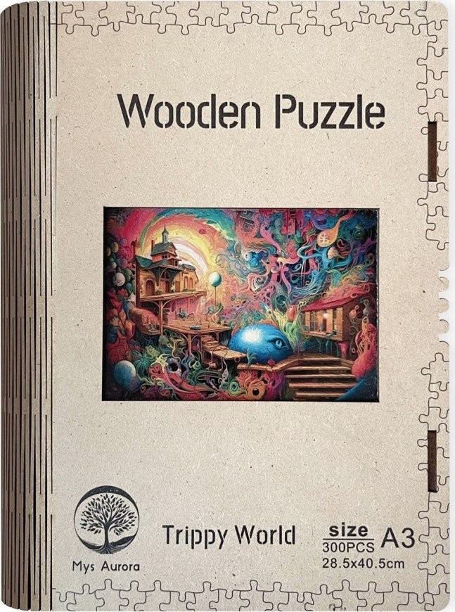 Dřěvěné puzzle/Trippy world A3 - EPEE