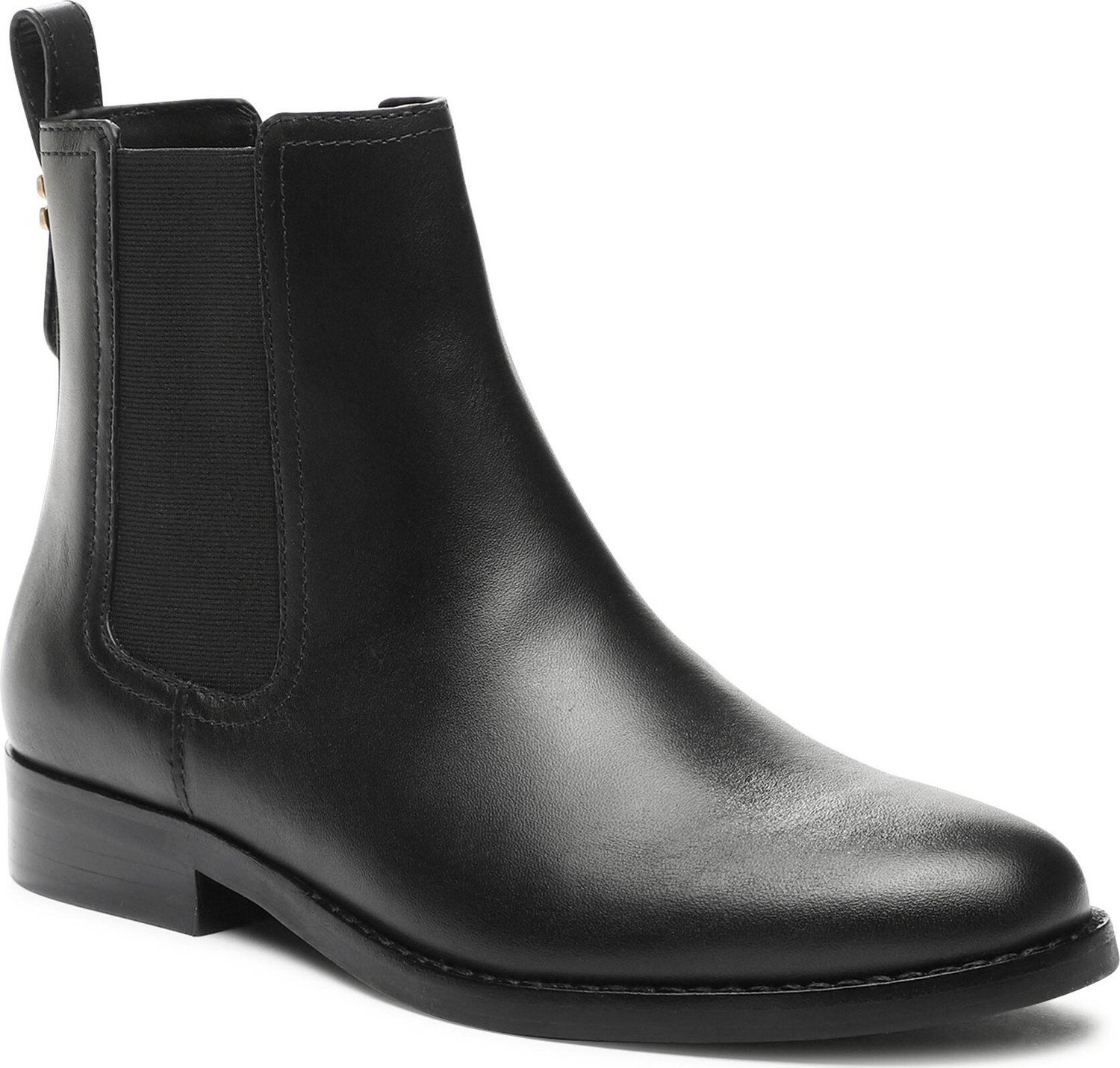 Kotníková obuv s elastickým prvkem Coach Maeve Lth Bootie CN143 Black BLK