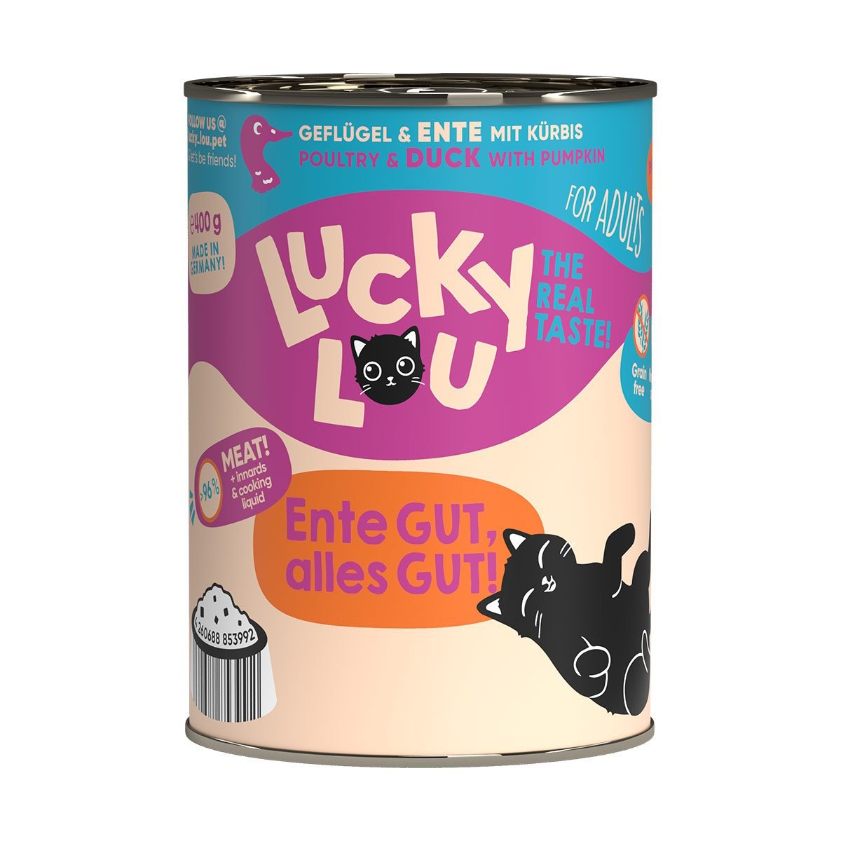 Lucky Lou Lifestage Adult drůbež a kachna 24× 400 g