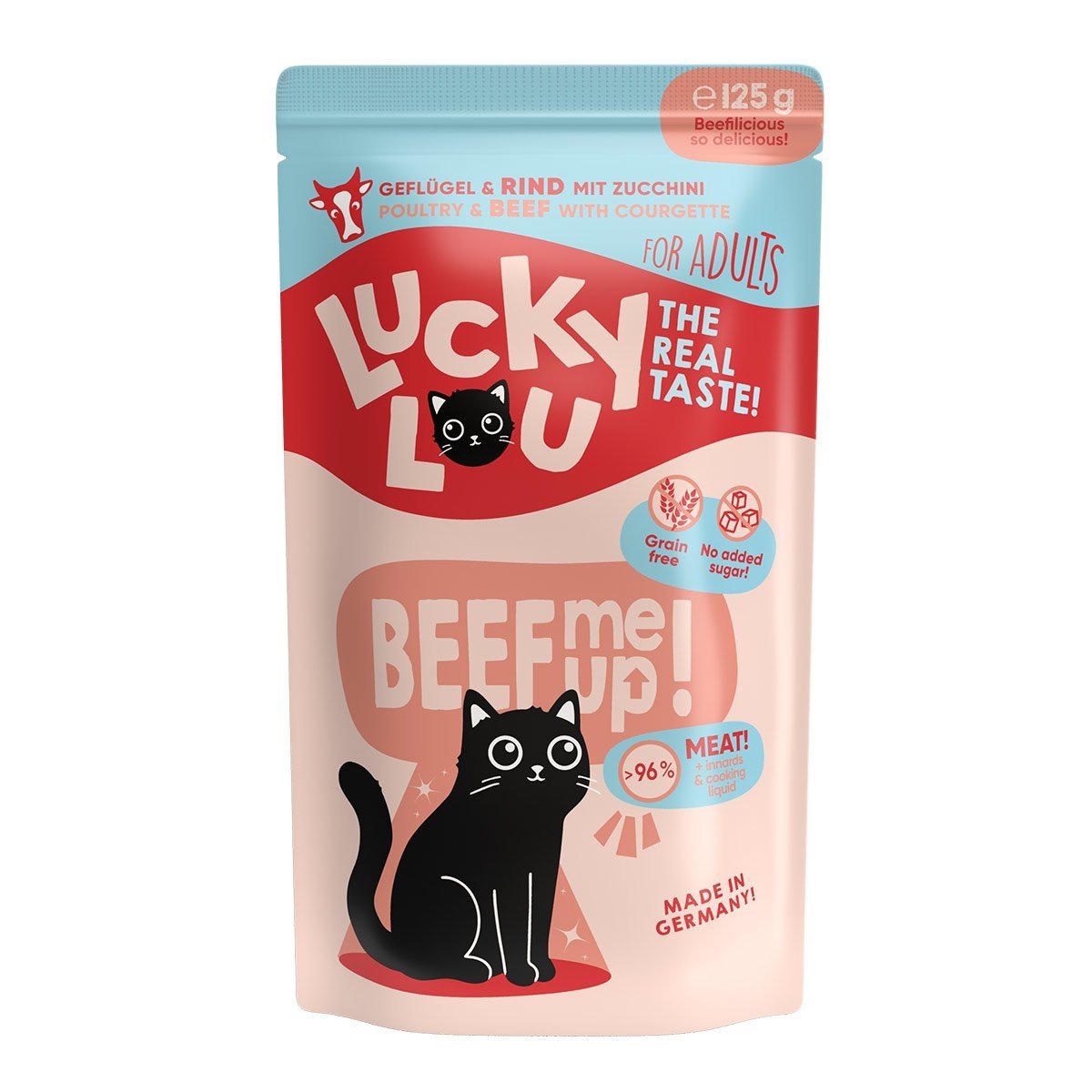 Lucky Lou Lifestage Adult drůbež a hovězí maso 16 × 125 g