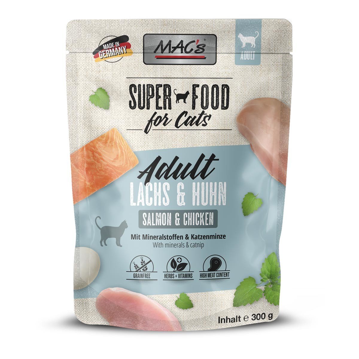 MAC's Cat Pouch losos a kuře 6 × 300 g