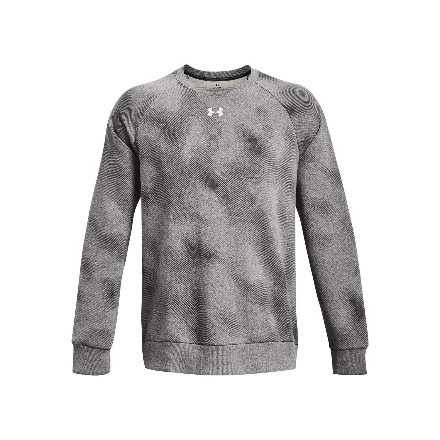 Under Armour UA Rival Fleece Printed Crew Pánská mikina US S 1379756-025