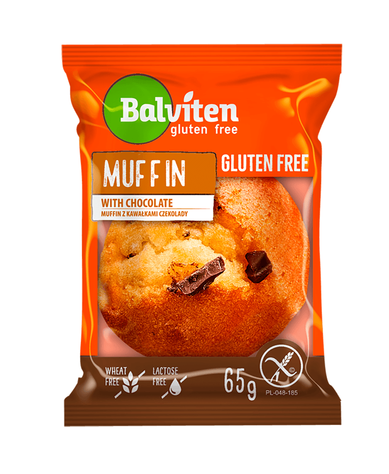 Balviten Muffin tmavý s kousky čokolády bez lepku 65g