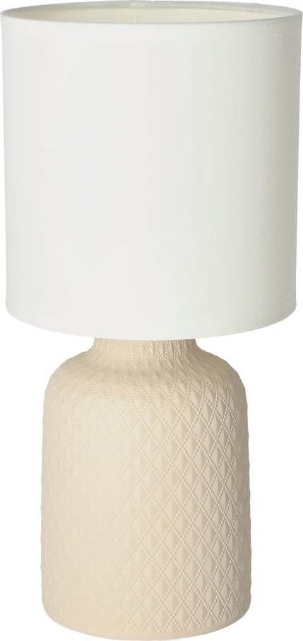 Béžová stolní lampa s textilním stínidlem (výška 32 cm) Iner – Candellux Lighting