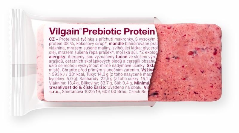 Vilgain Prebiotic Protein Bar pink macaron 55 g