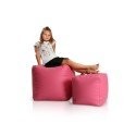 Sedací vak taburetka kostka malá růžová EMI