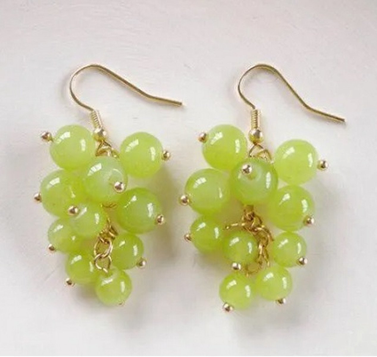 Náušnice hrozen, korálky