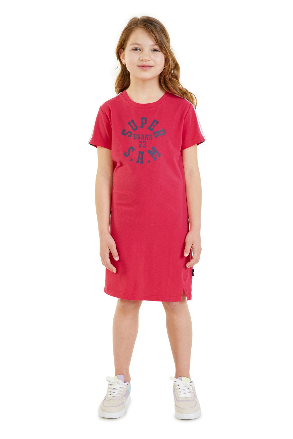 SAM 73 Dívčí šaty BELINDA Červená 104