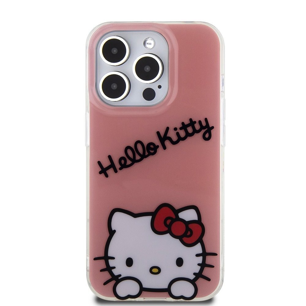 Zadní kryt Hello Kitty IML Daydreaming Logo pro Apple iPhone 15 Pro, růžová