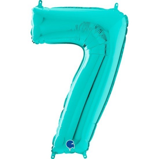 Grabo Balloons Fóliový balónek 66 cm - číslice 7 - modrá tiffany - W261707Ti-P