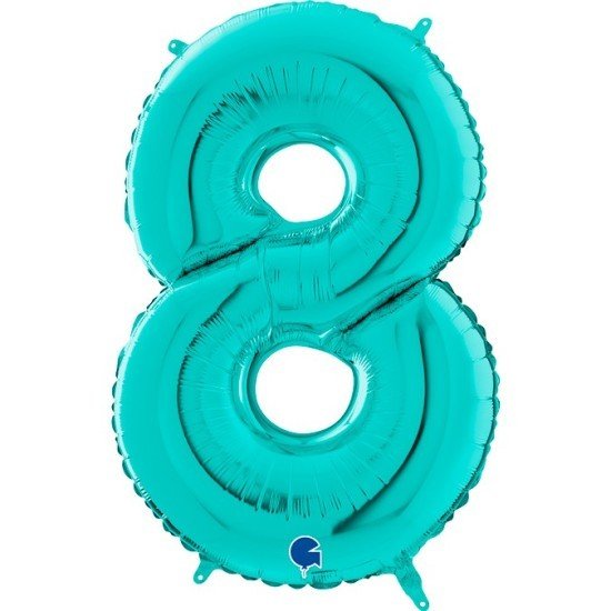 Grabo Balloons Fóliový balónek 66 cm - číslice 8 - modrá tiffany - W261708Ti-P