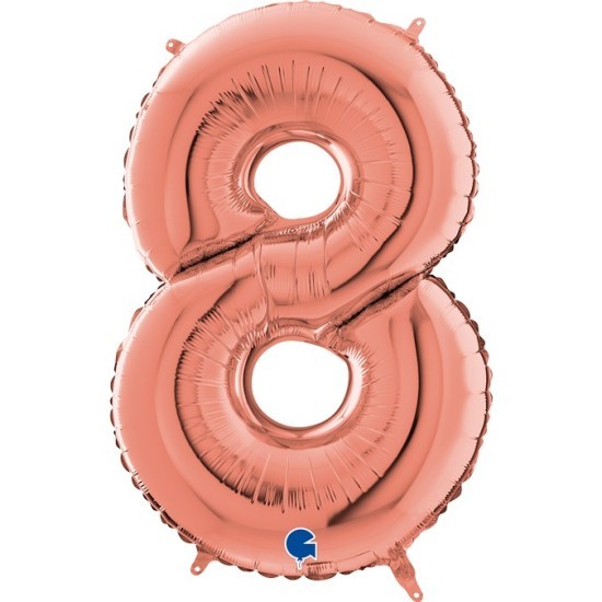 Grabo Balloons Fóliový balónek 66 cm - číslice 8 - rose gold - W262308RG-P