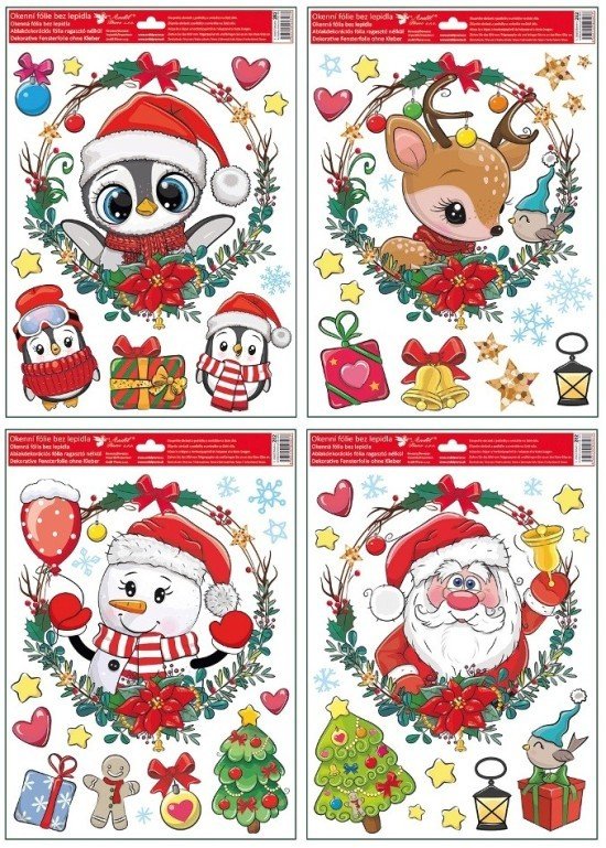 Anděl Okenní fólie věnečky 30 x 42 cm 282