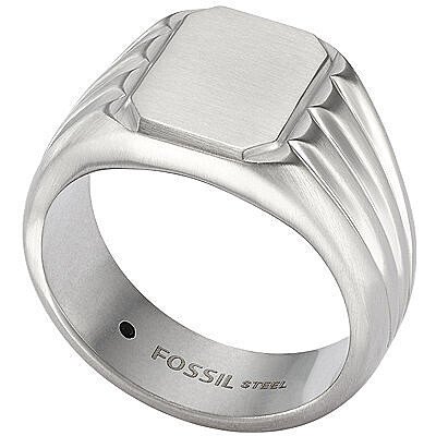 Fossil Masivní pánský ocelový prsten JF04467040 62 mm