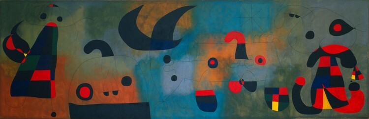 MIGNECO&SMITH Umělecký tisk Peinture murale, Joan Miró, (120 x 40 cm)