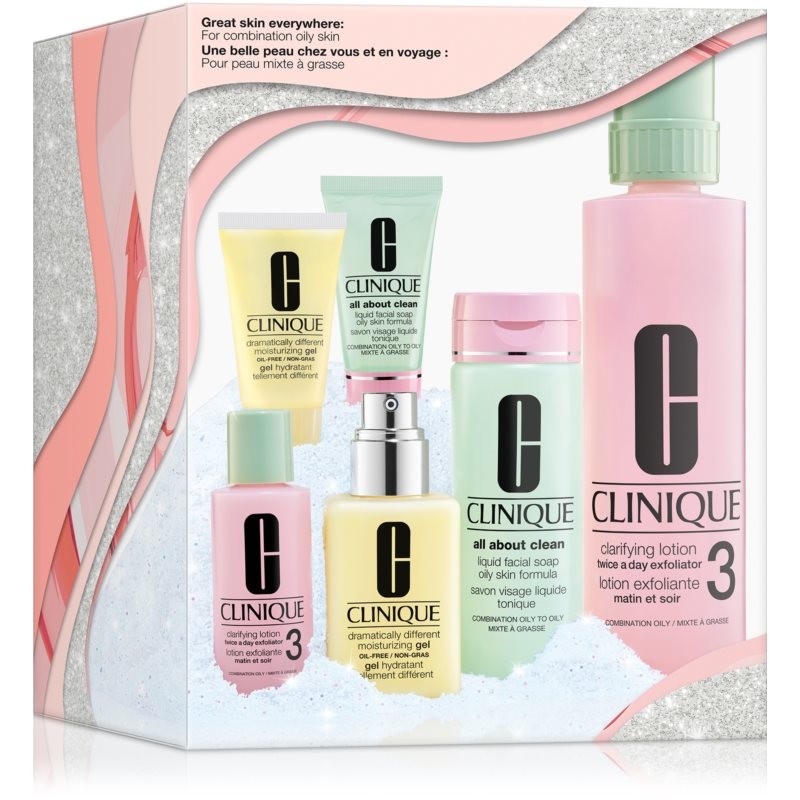 Clinique Holiday 3-Step Skincare Set For Oily Skin dárková sada (na obličej)