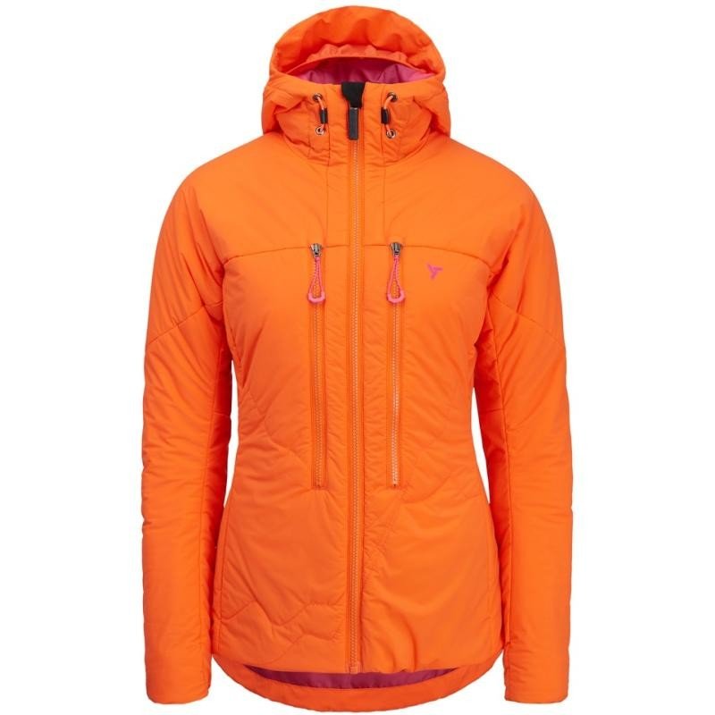 Bunda Silvini Lupa WJ2102 - dámské, zateplená, s kapucí, oranžová-růžová - velikost 2XL
