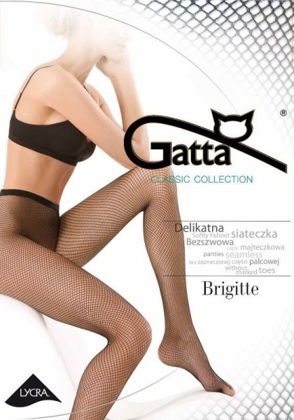 Gatta Brigitte nr 01 punčochové kalhoty 5/6-XL/XXL nero/černá
