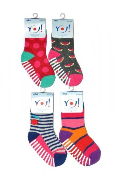 YO! Girls ABS SK 20 A'6 27-30 Dětské ponožky 27-30 mix barva-mix vzor