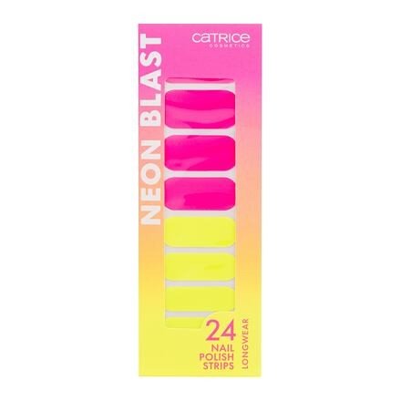Catrice Neon Blast Nail Polish Strips odstín 010 Neon Explosion sada fólie na nehty 24 ks pro ženy