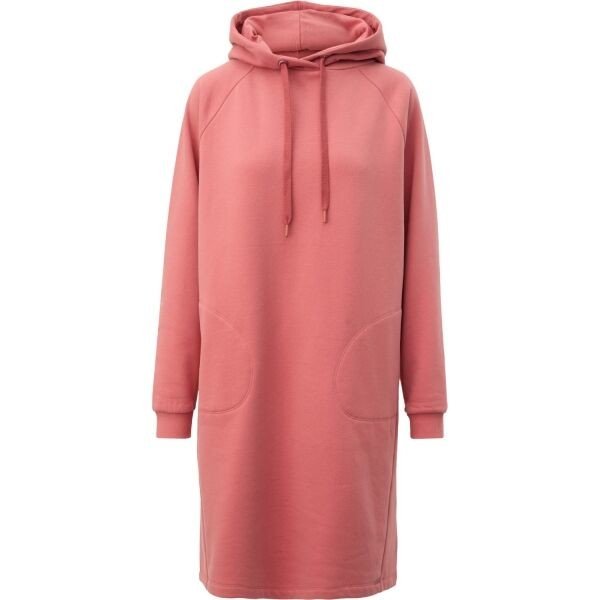 s.Oliver QS HOODIE LS DRESS Dámské mikinové šaty, růžová, veľkosť XL