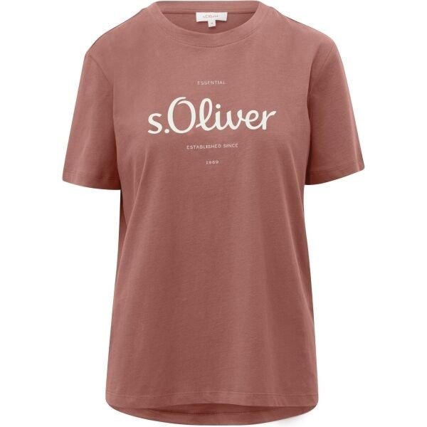 s.Oliver RL T-SHIRT Tričko, hnědá, veľkosť 34