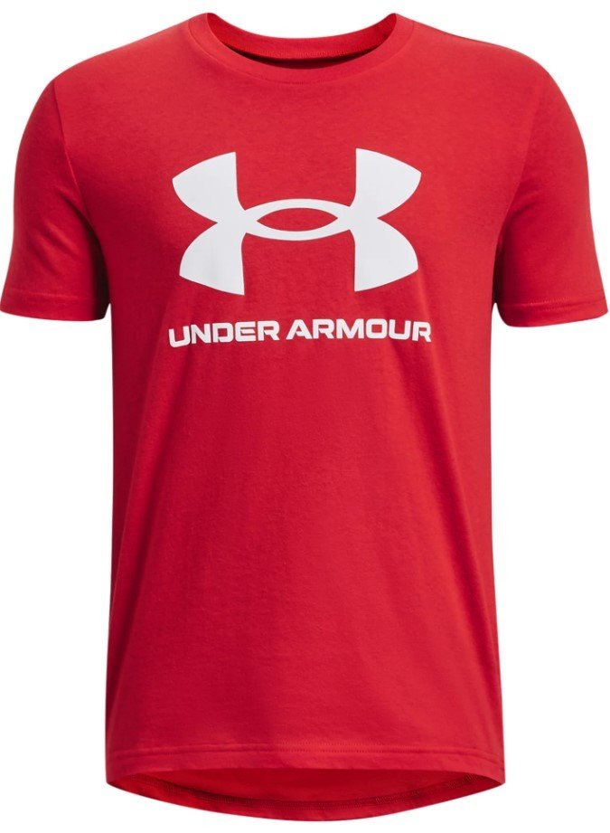 Triko Under Armour UA B SPORTSTYLE LOGO SS-RED