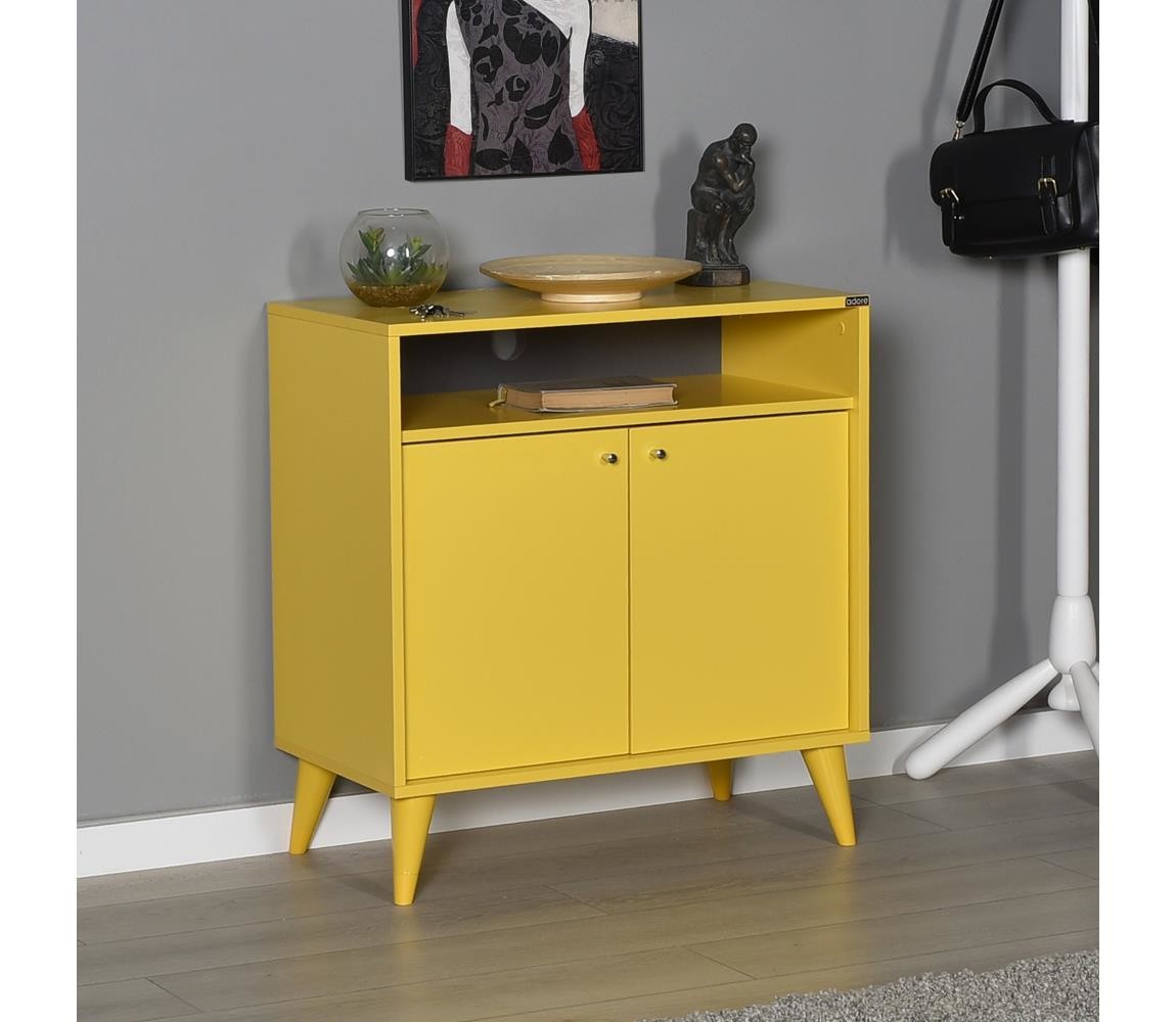 Adore Furniture Komoda 79x73 cm žlutá
